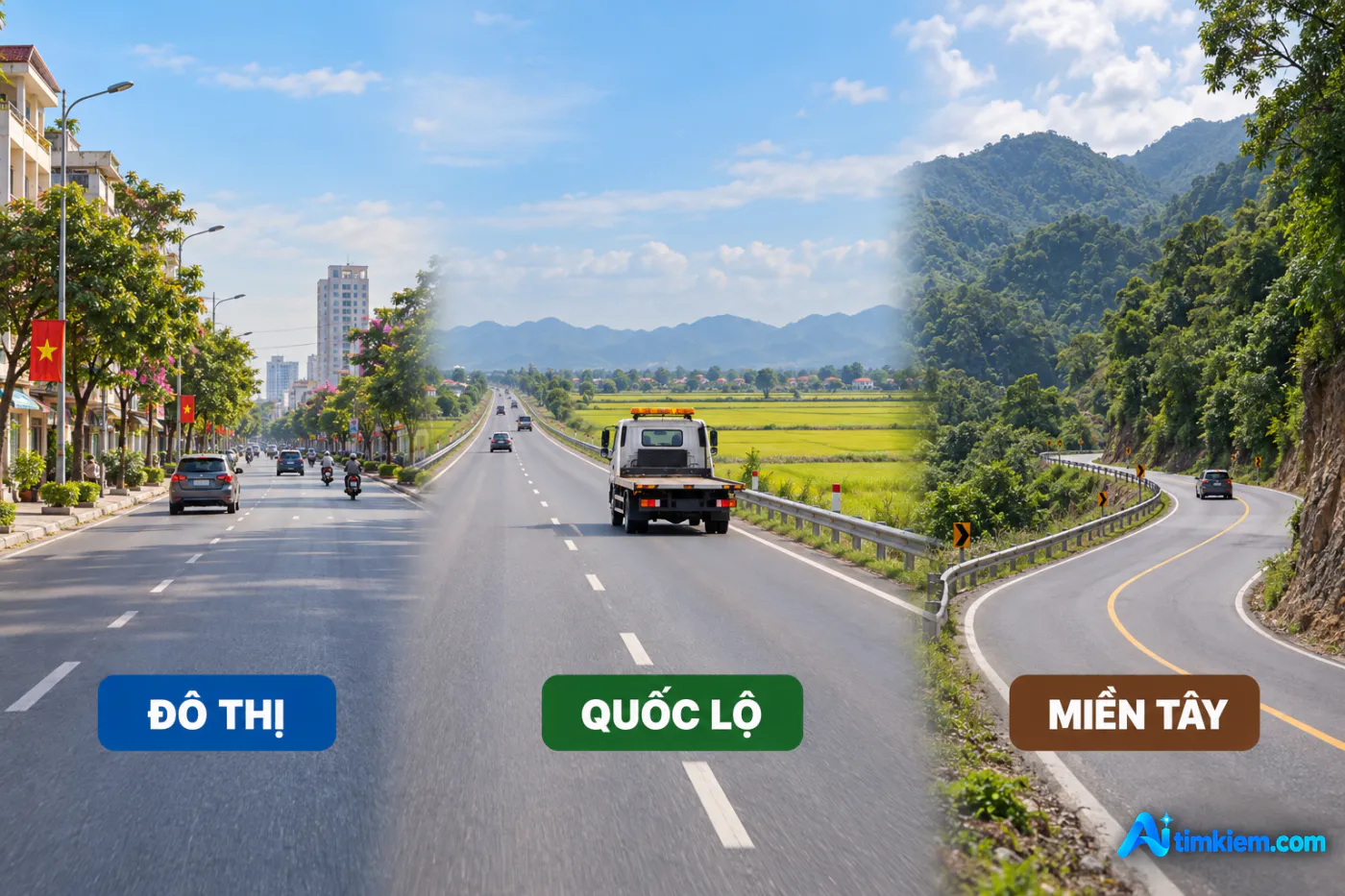 Cứu hộ ô tô theo điều kiện đô thị quốc lộ và miền Tây Nghệ An