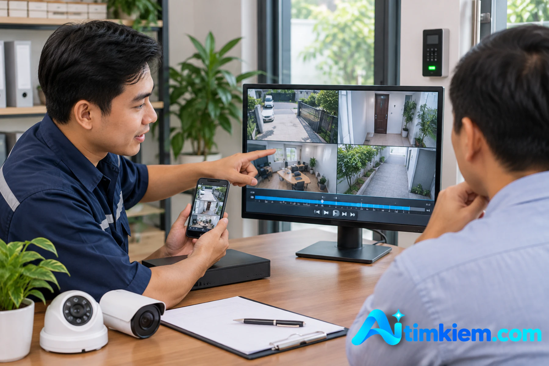Chủ hệ thống nhận bàn giao quyền truy cập và kiểm tra bản ghi camera